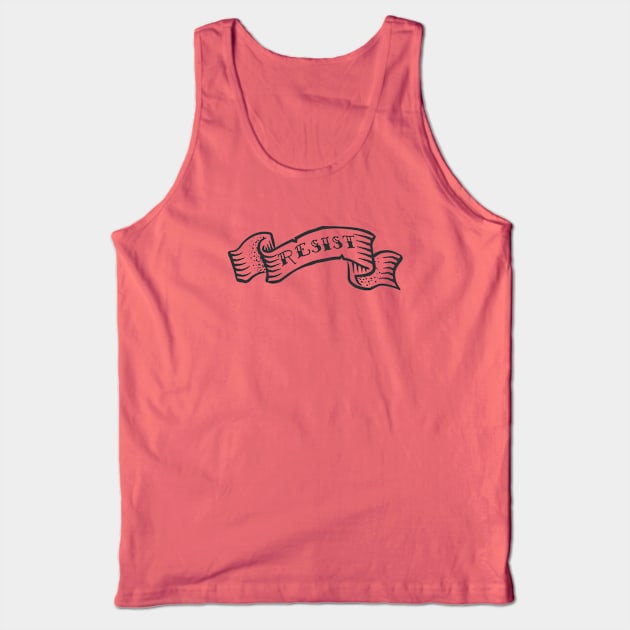 "Resist" Tattoo-Style Tank Top by mike11209